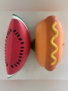 Hot dog watermelon set squishy squeeze Viral toy NEW with tags five below